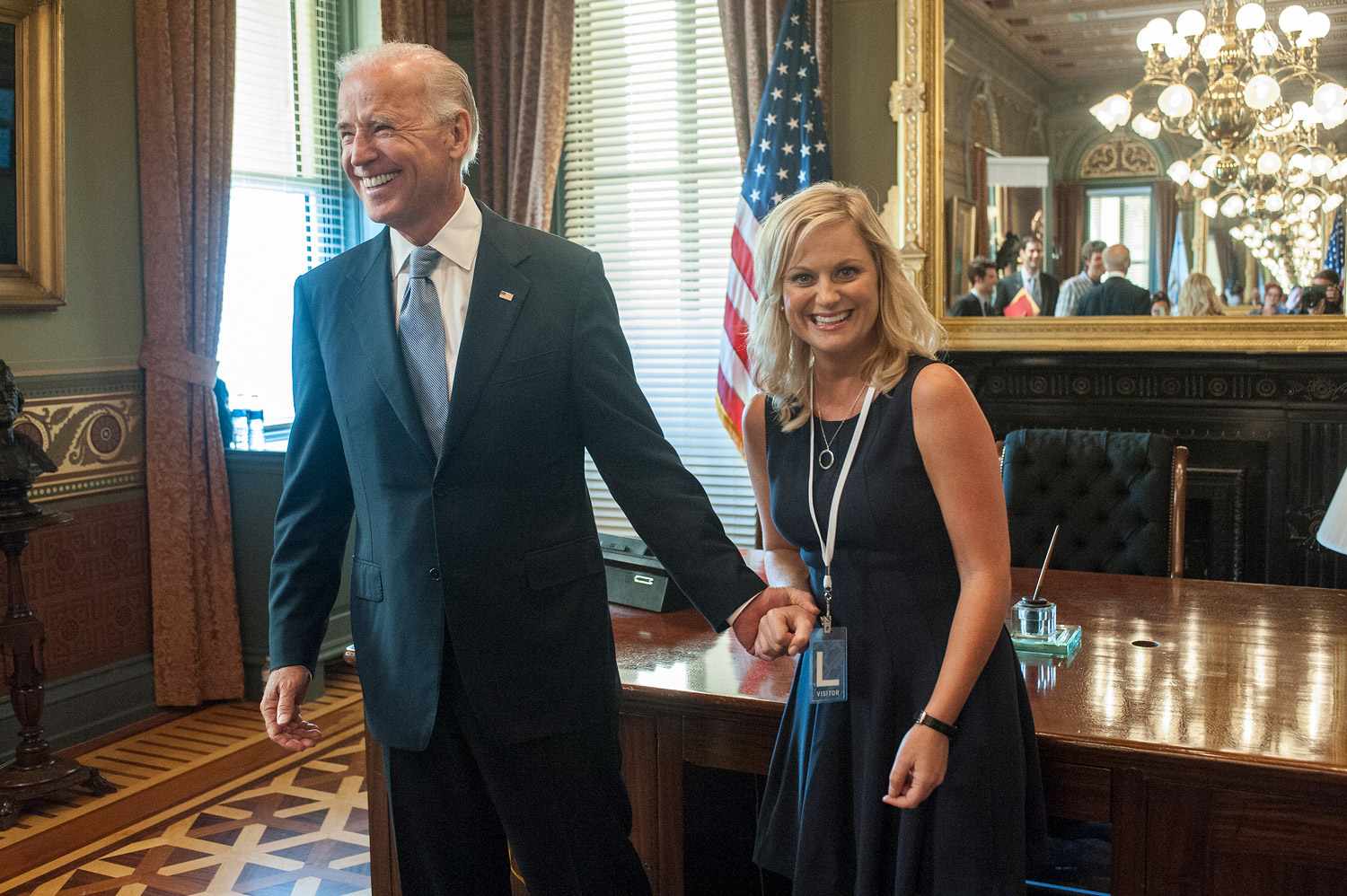 PARKS AND RECREATION Vice President Joe Biden, Amy Poehler as Leslie Knope 
