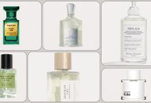 Bottles of lime perfumes.