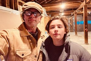 Walton Goggins and his son on Instagram