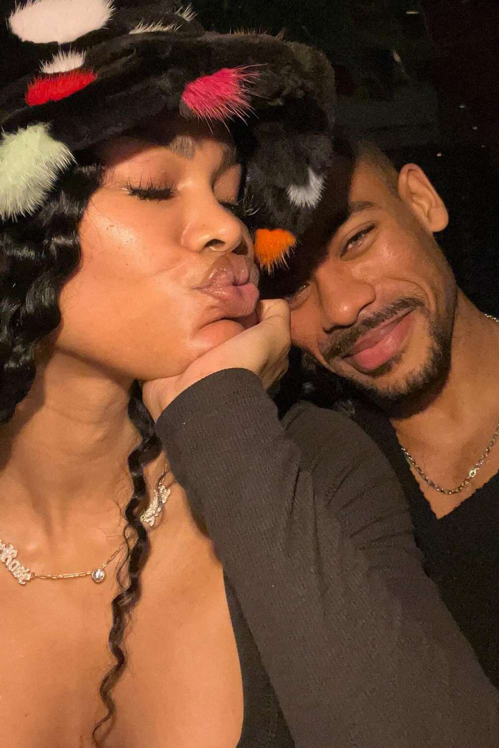 Aaron Pierre and Teyana Taylor together in June 2025.