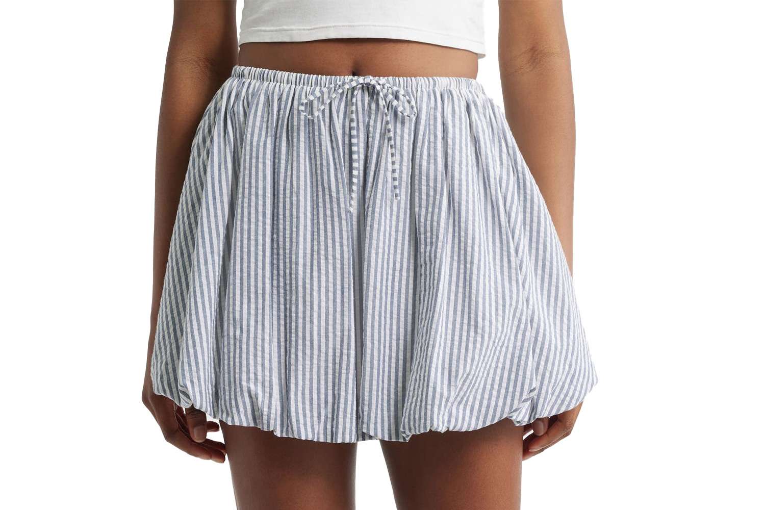Nordstrom All in Favor Stripe Bubble Hem Miniskirt