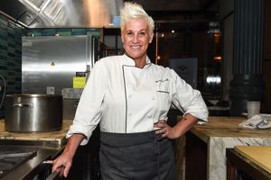 Chef Anne Burrell poses during the Food Network & Cooking Channel New York City Wine & Food Festival presented by Capital One - Dinner with Anne Burrell and Marc Murphy part of the Bank of America Dinner Series at Chefs Club on October 10, 2019 in New York City.