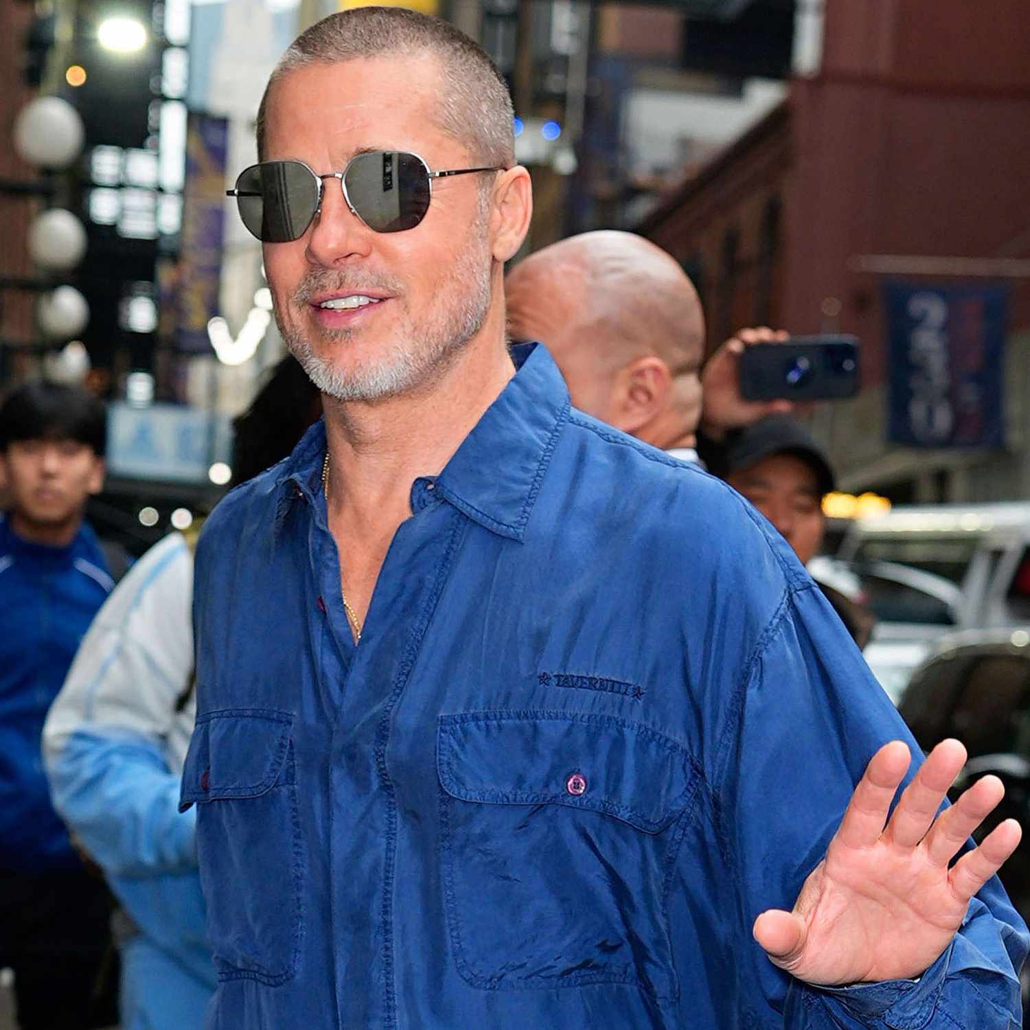 Brad Pitt is seen on June 16, 2025 in New York City