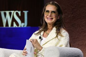 Brooke Shields speaks onstage during WSJ's Future of Everything 2025 at The Glasshouse on May 28, 2025 in New York City.
