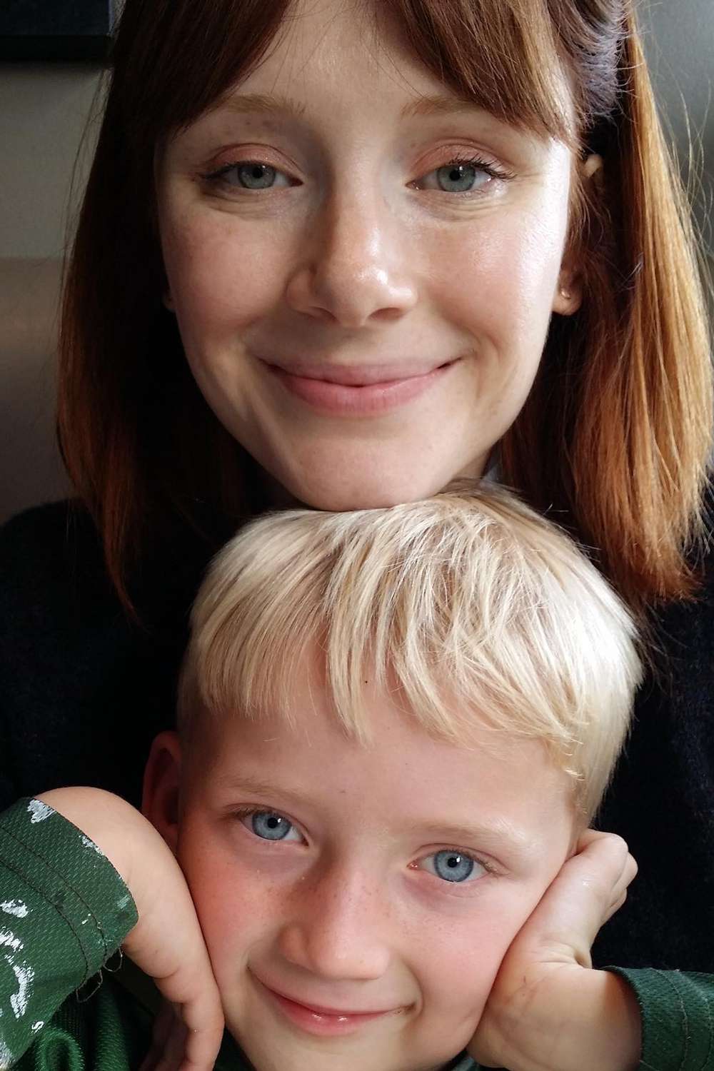 Bryce Dallas Howard with her son Theodore.