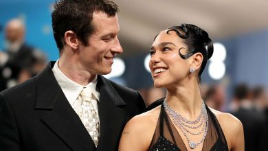 Callum Turner and Dua Lipa attend the 2025 Met Gala Celebrating