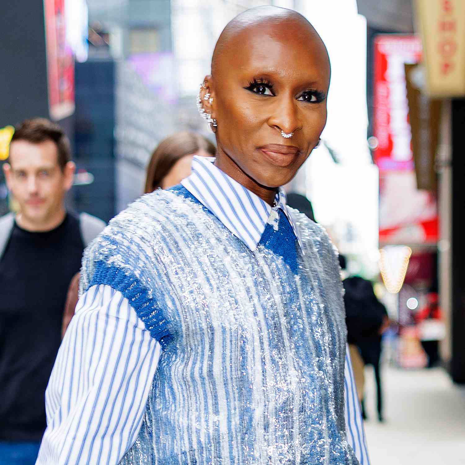 Cynthia Erivo is seen in Midtown on May 28, 2025 in New York City
