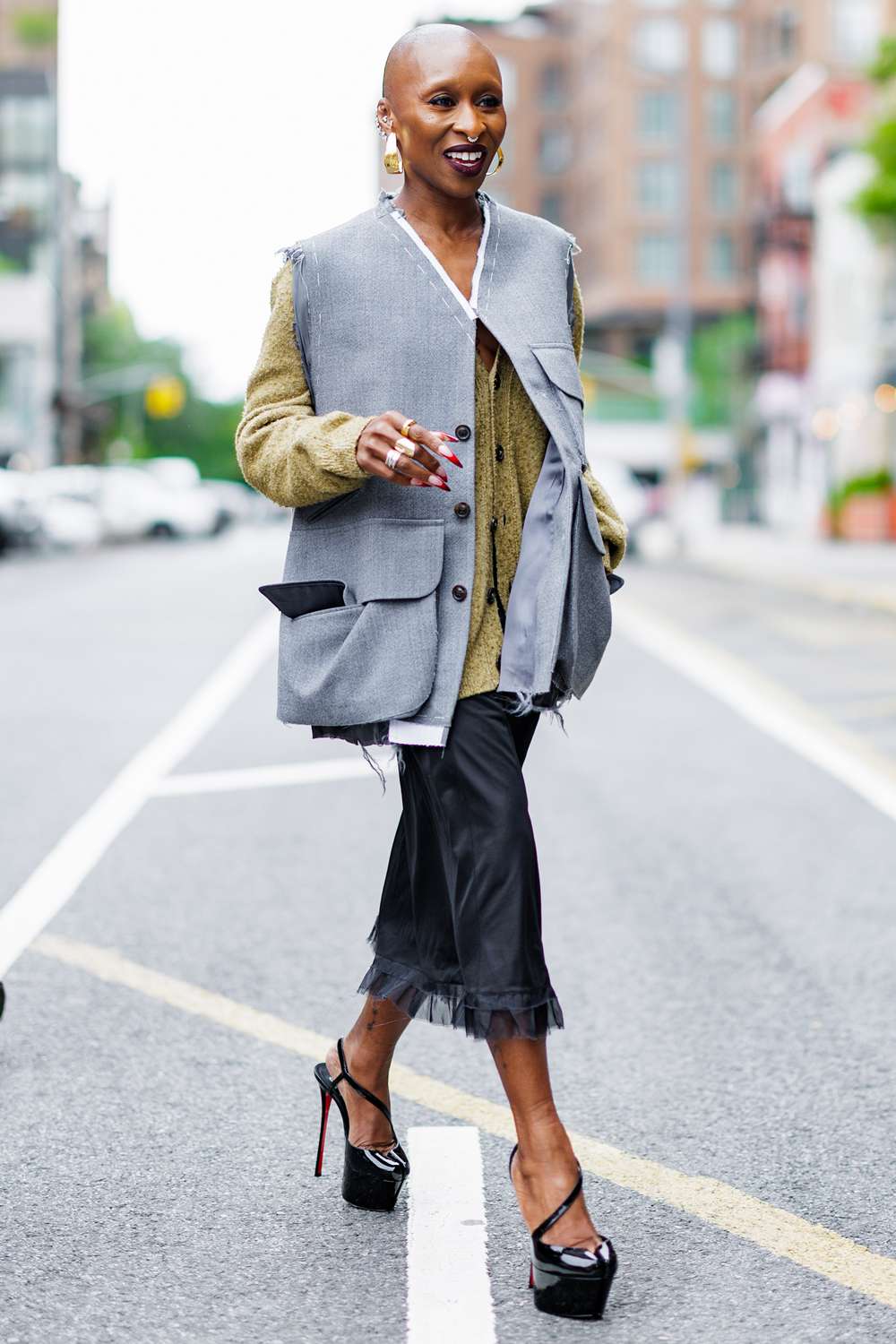 Cynthia Erivo is seen in NoHo on May 29, 2025 in New York City