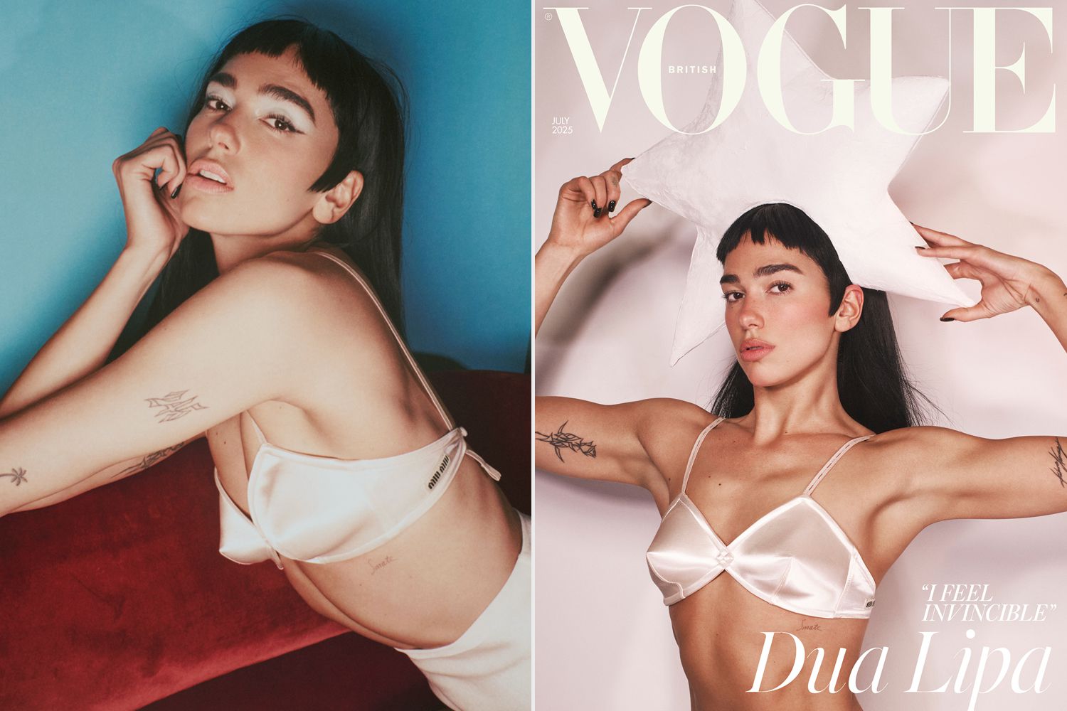 Dua Lipa in the July issue of British Vogue