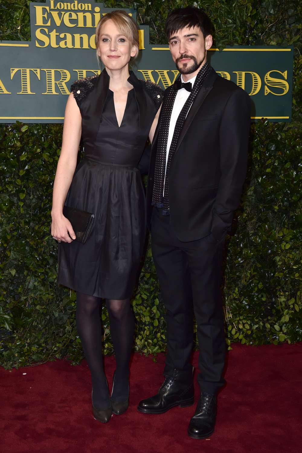 Hattie Morahan and Blake Ritson at the Evening Standard Theatre Awards on December 3rd, 2016 in London.