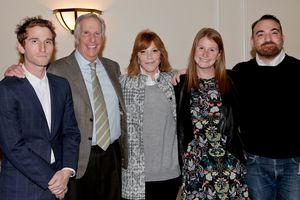 Max Winkler, Henry Winkler, Stacey Winkler, Zoe Winkler and Jed Weitzman honor Henry Winkler as he receives the Pacific Pioneer Broadcasters Lifetime Achievement Awards at Sportsmens Lodge on January 29, 2016.