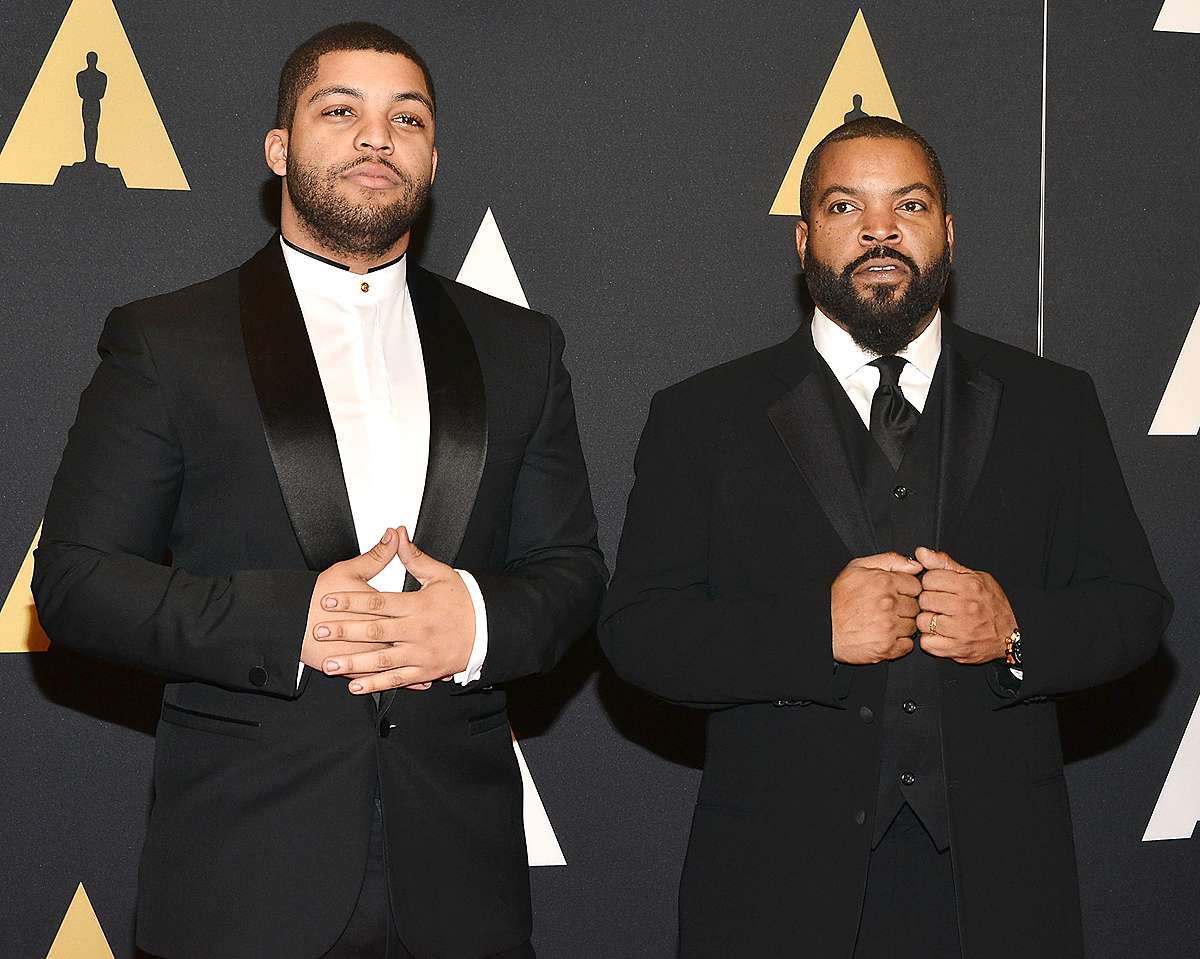 O'Shea Jackson Jr. and Ice Cube attend the 7th annual Governors Awards in L.A. on Nov. 14, 2015