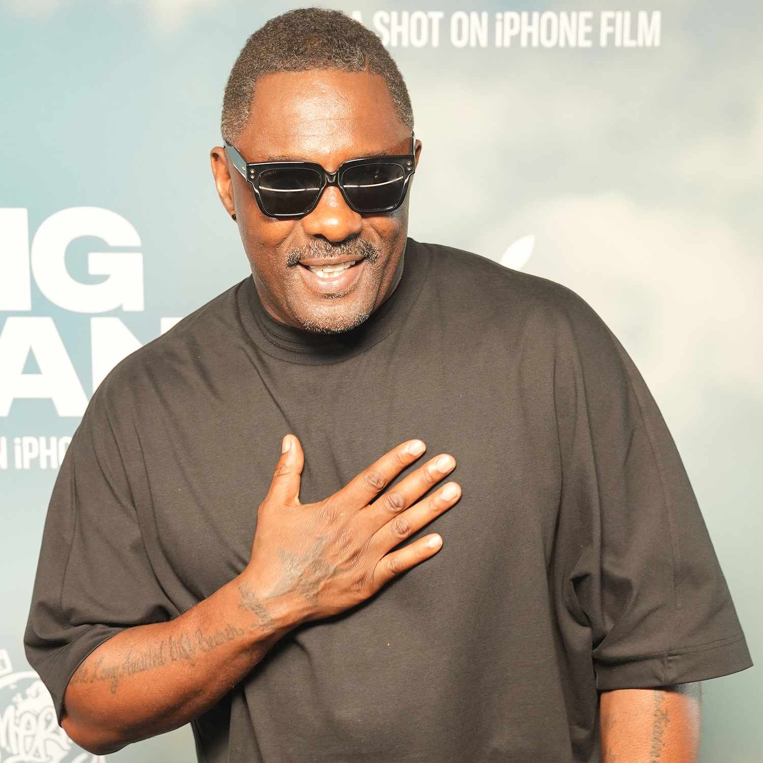 Idris Elba arrives for the world premiere of 'Big Man', produced by Merky Films in association with Apple, at the BFI Southbank in south London. 