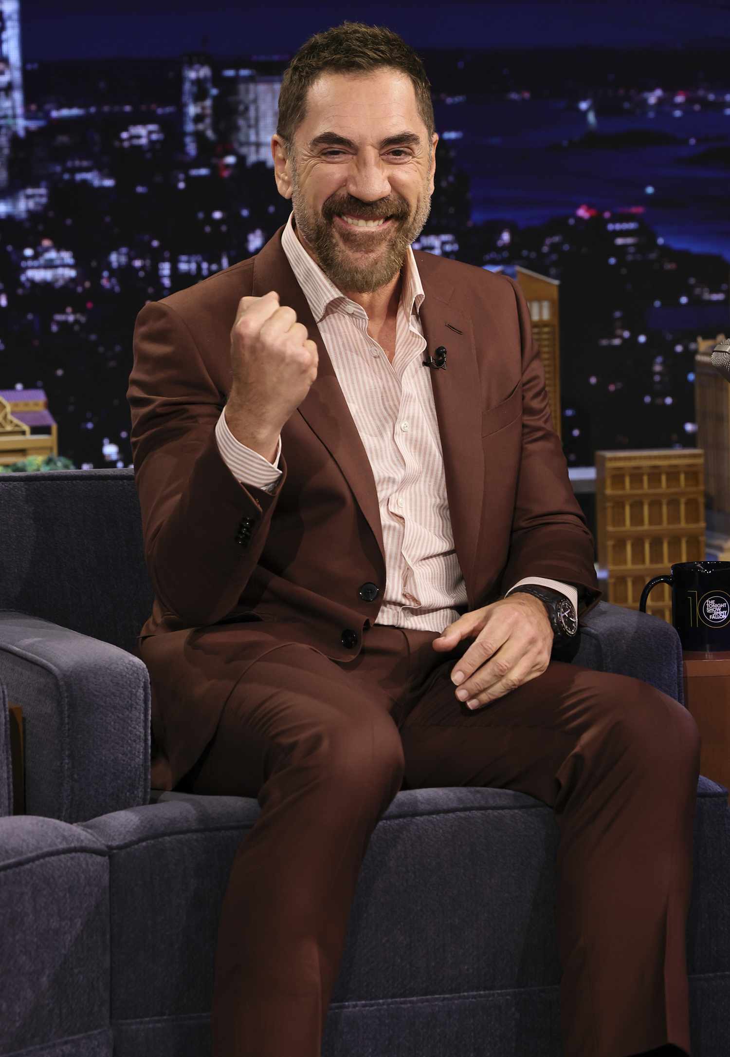 Javier Bardem during an interview on THE TONIGHT SHOW STARRING JIMMY FALLON