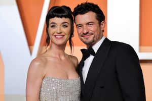 Katy Perry and Orlando Bloom attend the 2025 Vanity Fair Oscar Party on March 2, 2025, in Beverly Hills, Calif.