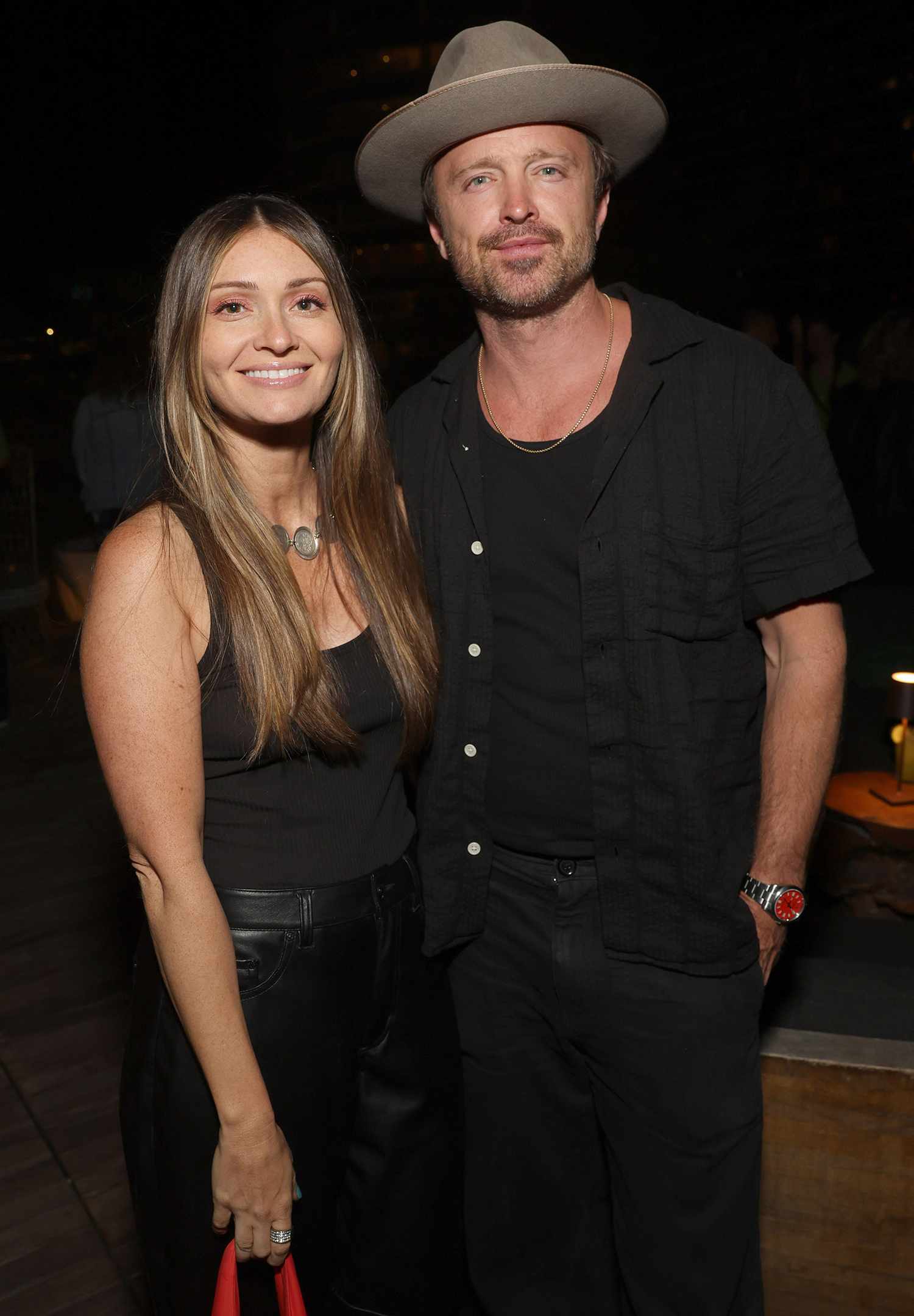 Lauren Parsekian and Aaron Paul attend Magnolia Picture's It's Never Over, Jeff Buckley Special Screening at teh Dolby Screening Room on June 17, 2025 in Los Angeles.