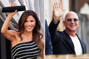 Jeff Bezos And Lauren Sanchez are sighting ahead of Jeff Bezos and Lauren Sanchez Wedding on June 25, 2025 in Venice, Italy