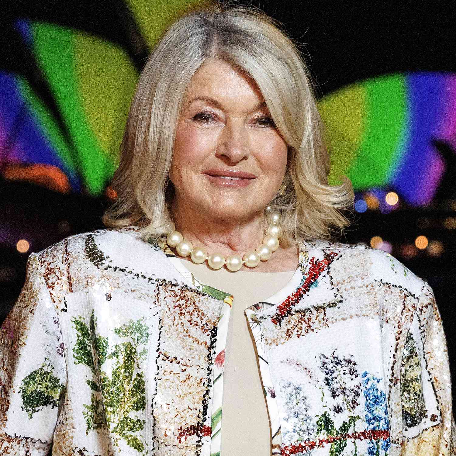Martha Stewart poses in front of the Sydney Opera House