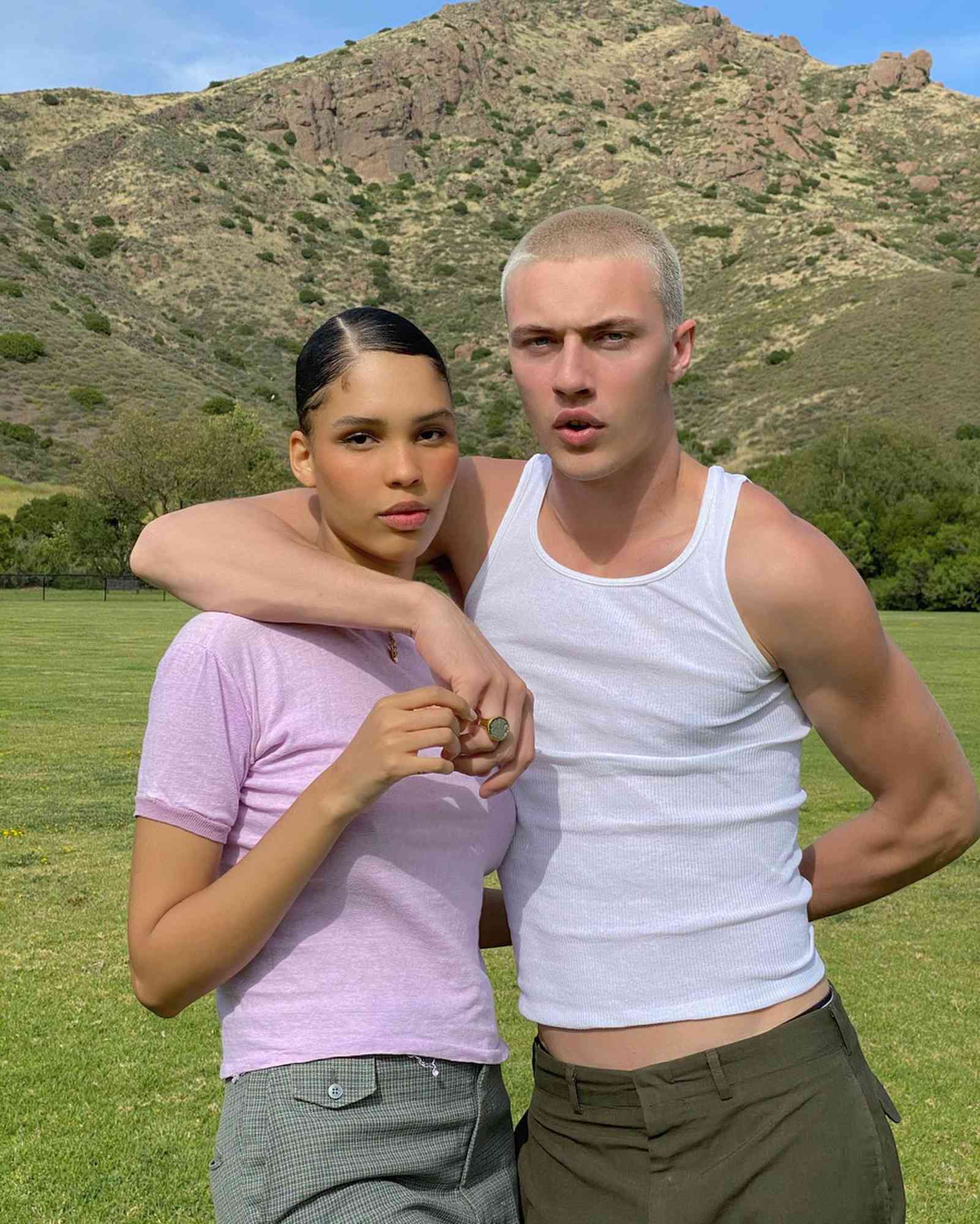 Nara Smith and Lucky Blue Smith.