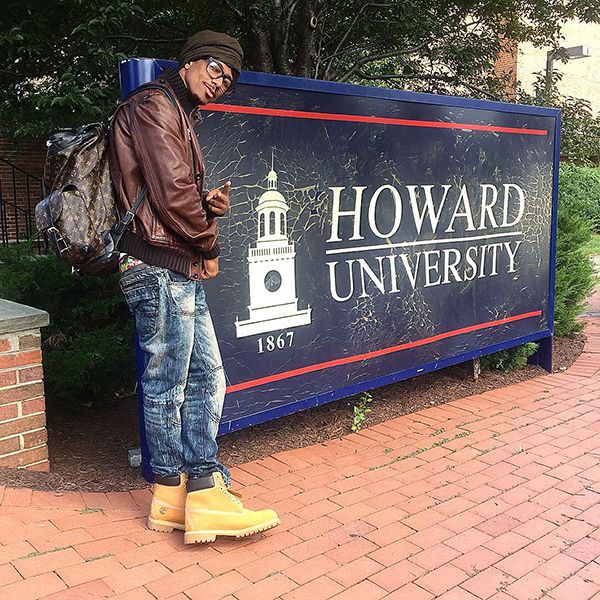 Nick Cannon shares a photo on Instagram in 2016 as a new student at Howard University