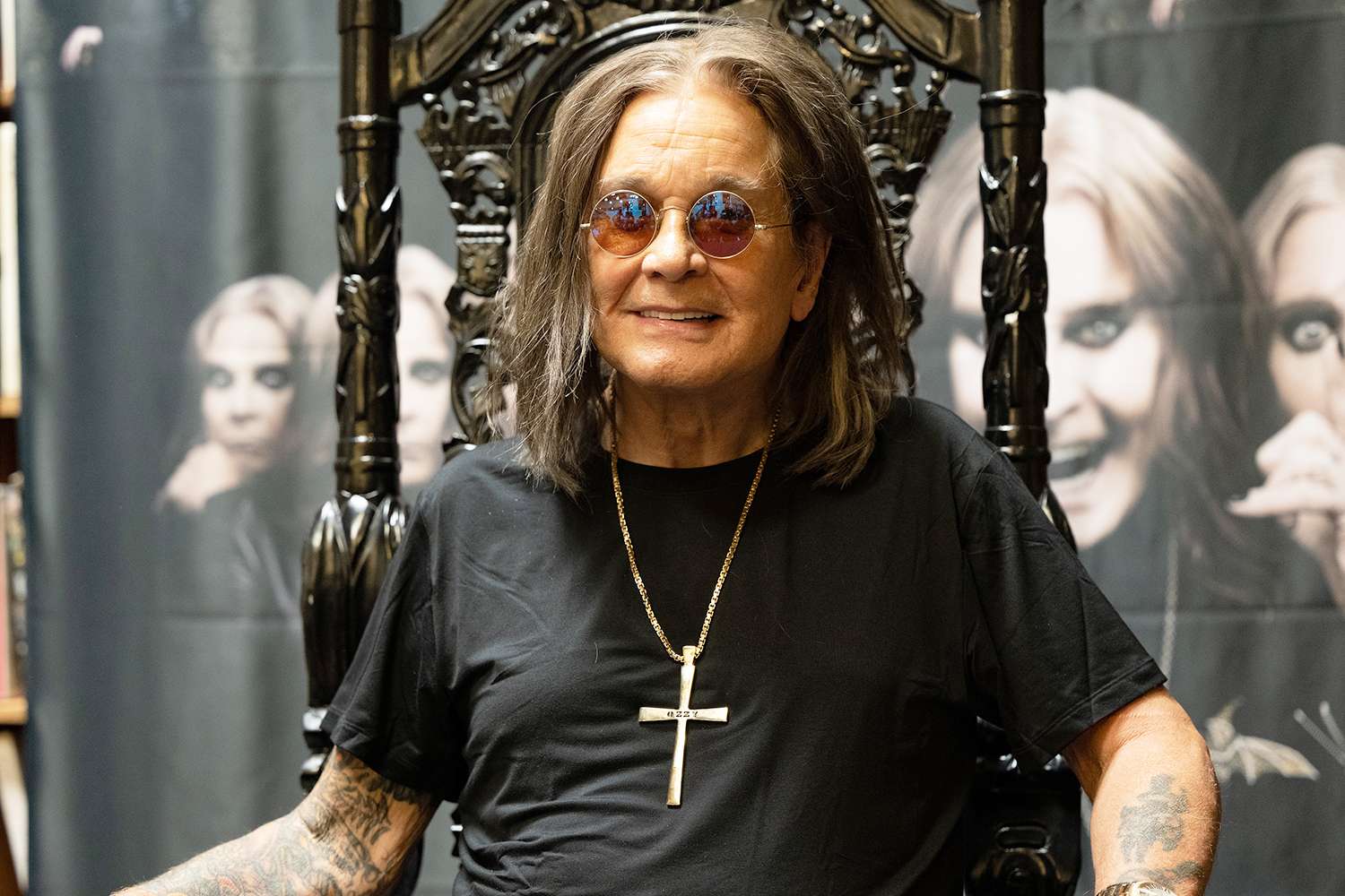 Musician Ozzy Osbourne signs copies of his album "Patient Number 9" at Fingerprints Music on September 10, 2022 in Long Beach, California