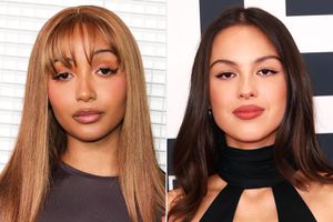 PinkPantheress attends the H&M&LA Music Festival hosted by H&M at Ace Mission Studios on April 09, 2025 in Los Angeles, California.; Olivia Rodrigo attends the 67th Annual GRAMMY Awards on February 02, 2025 in Los Angeles, California. 