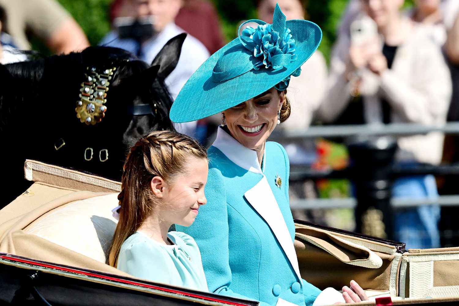 Princess Charlotte and Catherine Princess of Wales Trooping the Colour