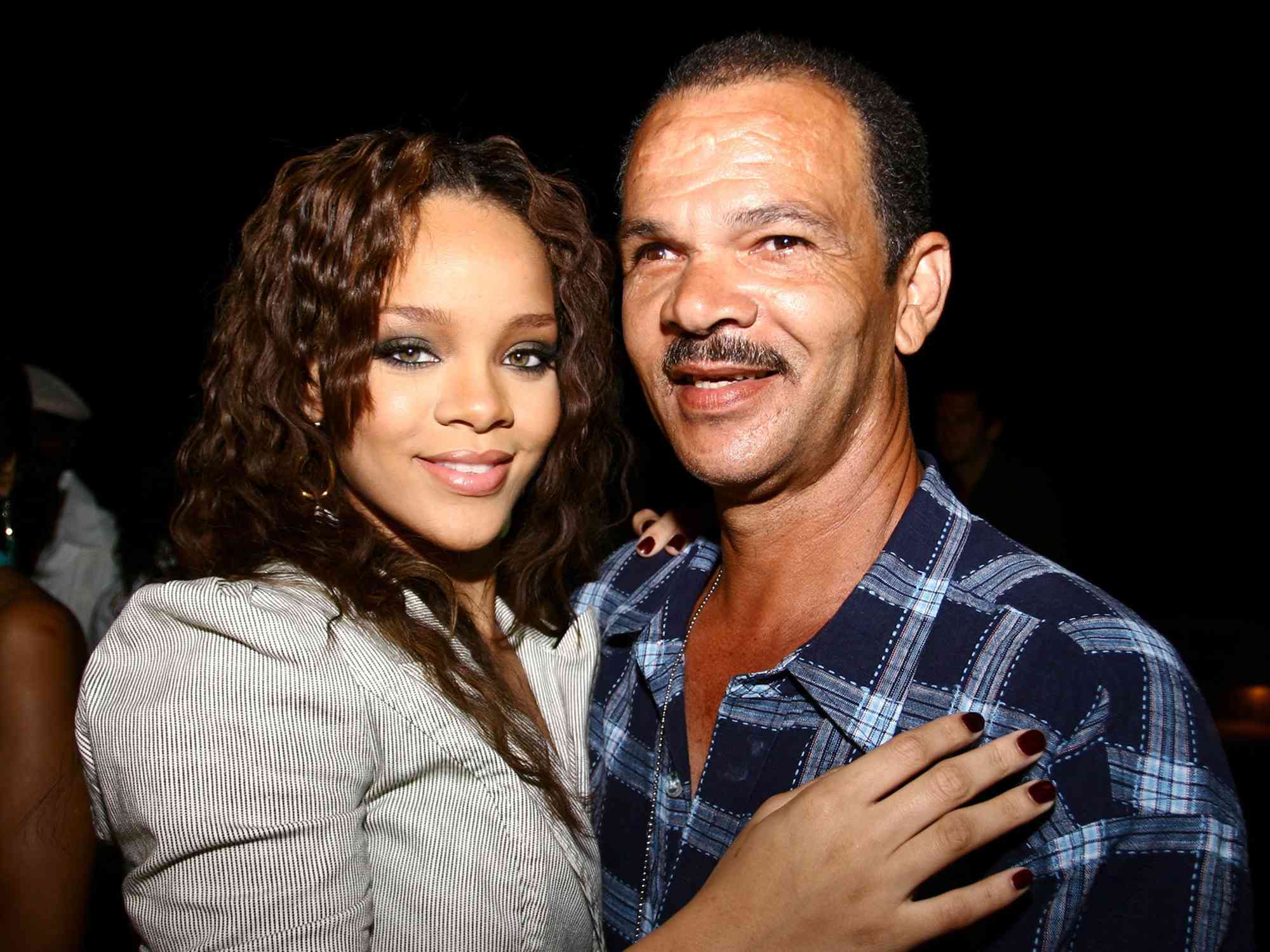 Rihanna and her father Ronald Fenty - 22 APR 2006