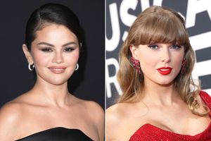 Selena Gomez arrives at the Los Angeles Premiere Of Netflix's "Emilia Perez" at The Egyptian Theatre Hollywood on October 21, 2024 in Los Angeles, California; Taylor Swift attends the 67th Annual GRAMMY Awards at Crypto.com Arena on February 02, 2025 in Los Angeles, California