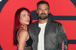 Sharna Burgess (L) and Brian Austin Green attend the Global Gaming League official launch event at Global Gaming League New Las Vegas Headquarters on December 14, 2024 in Las Vegas, Nevada.