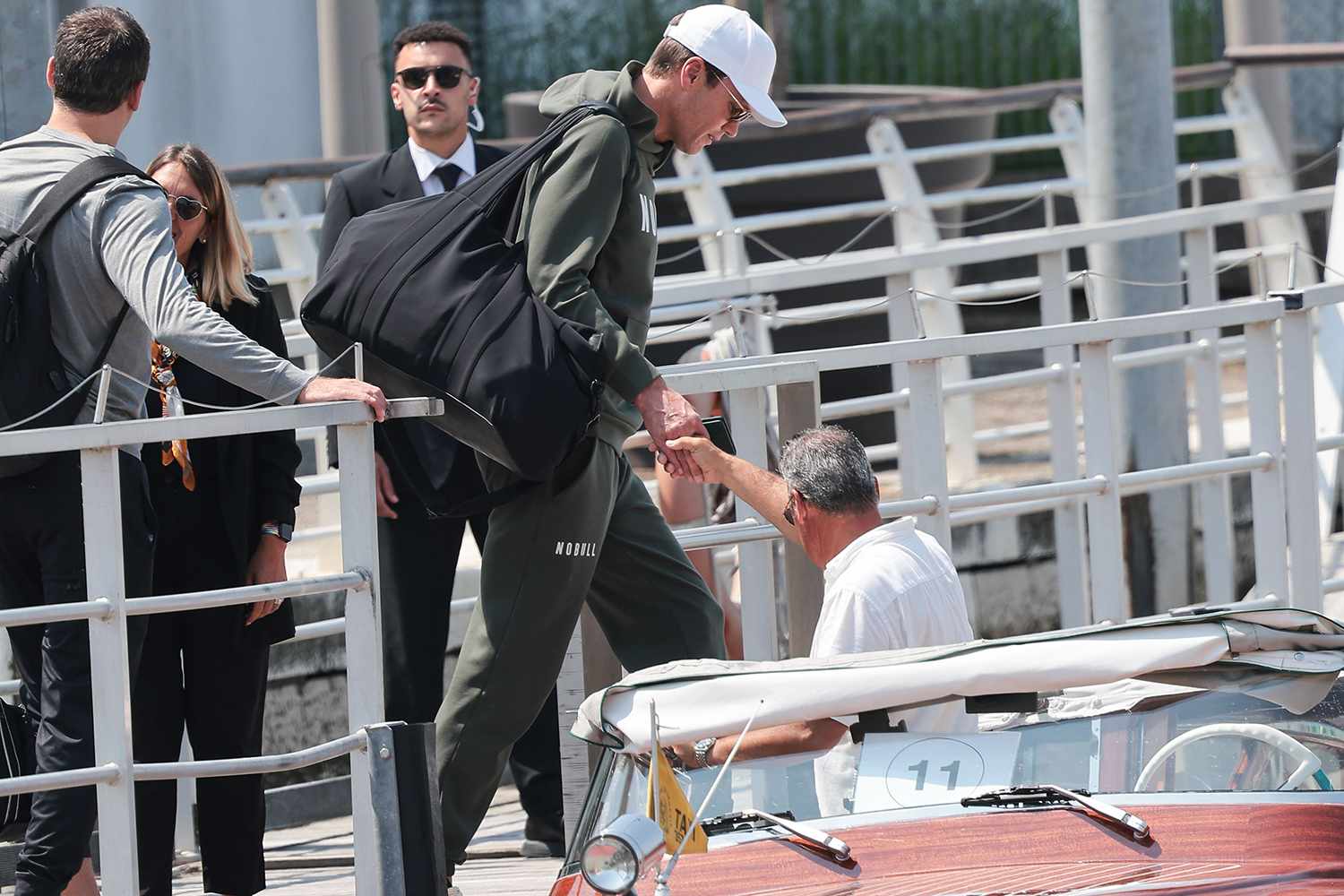 Tom Brady Celebrities arrive in Venice for Jeff Bezos wedding
