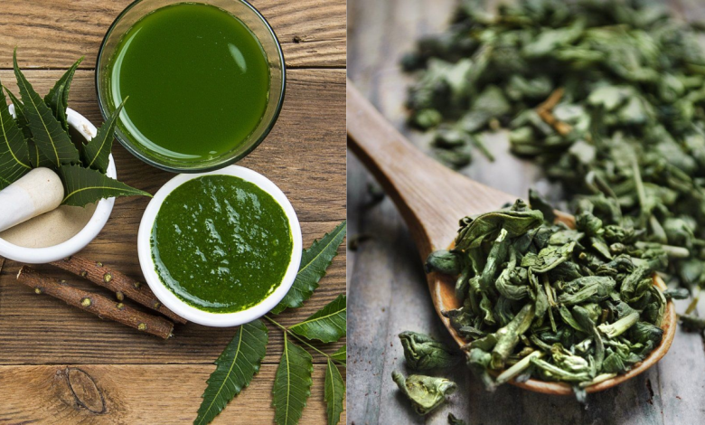 Green tea leaves vs neem leaves for hair growth