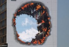 Drivers on Sunset Boulevard in the summer of 1998 might have done a double take when they saw this promotion for Armageddon, which made it look like an asteroid had blown through a building.