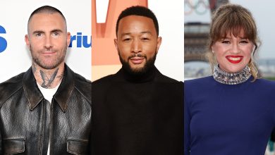 Adam Levine, John Legend and Kelly Clarkson