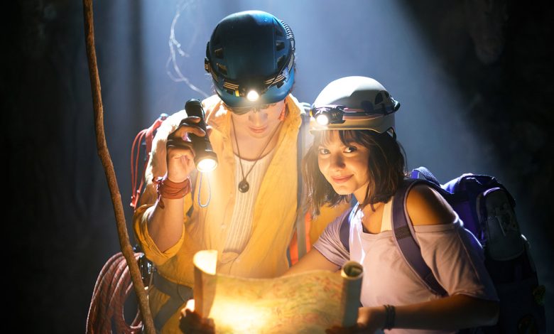 Diego (Jacob Rodriguez) And Dora (Samantha Lorainne) In Dora and The Search For Sol Dorado on Nickelodeon
