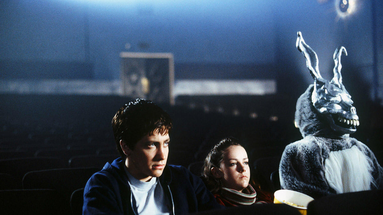 From left: Jake Gyllenhaal, Jena Malone and nightmarish rabbit in 2001's 'Donnie Darko.'