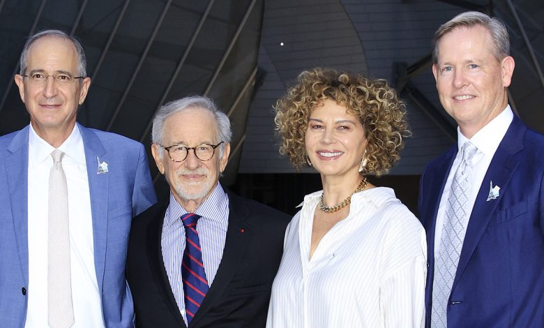Brian L. Roberts, Steven Spielberg, Donna Langley and Mike Cavanagh