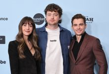 (L-R) Alison Brie, Michael Shanks and Dave Franco attend the Together Premiere during the 2025 Sundance Film Festival at Eccles Center Theatre on January 26, 2025 in Park City, Utah.