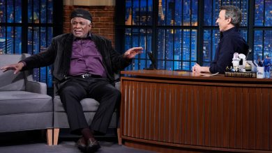Comedian George Wallace during an interview with host Seth Meyers on February 5, 2025 -- (Photo by: Lloyd Bishop/NBC via Getty Images)