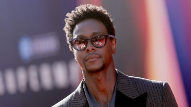 Edi Gathegi attends the Los Angeles Premiere of Warner Bros. Superman at TCL Chinese Theatre on July 07, 2025 in Hollywood, California.
