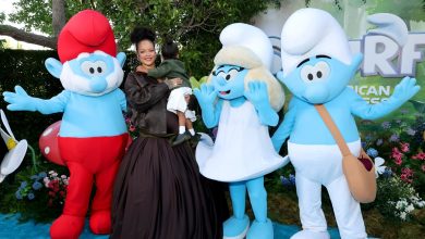 Rihanna attends the Los Angeles premiere of Paramount Pictures “Smurfs” at Paramount Pictures Studios on July 13.