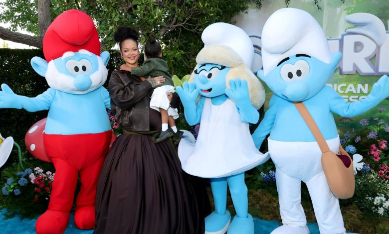 Rihanna attends the Los Angeles premiere of Paramount Pictures “Smurfs” at Paramount Pictures Studios on July 13.