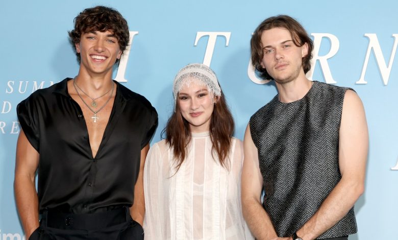 Gavin Casalegno, Lola Tung, and Christopher Briney attend