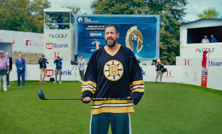 Adam Sandler as Happy Gilmore in Happy Gilmore 2.