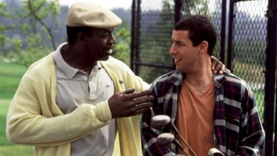 Carl Weathers and Adam Sandler in