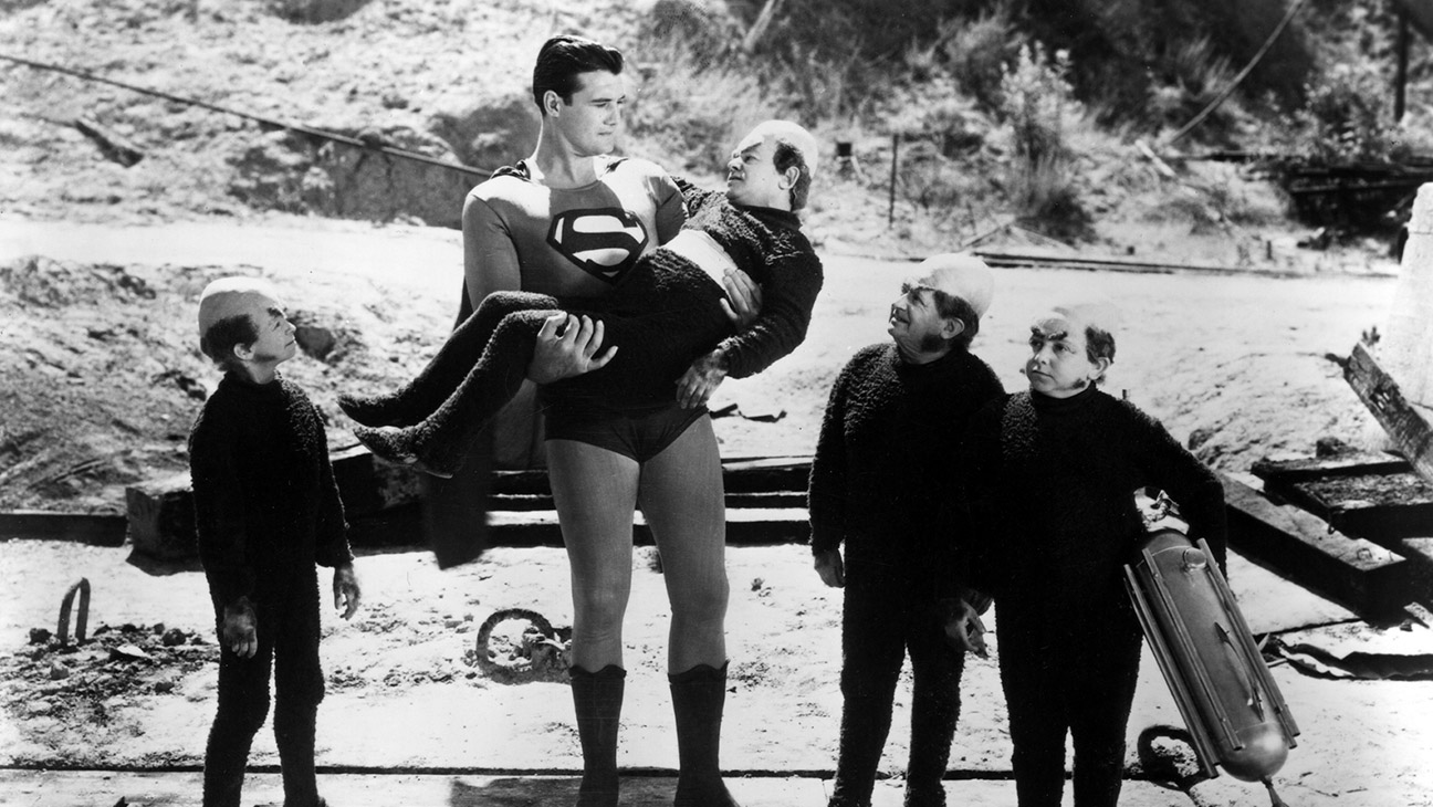 Superman and the Mole Men, George Reeves (cape), 1951.