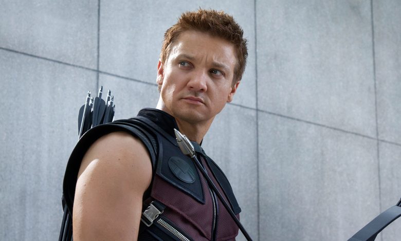 THE AVENGERS, Jeremy Renner as Clint Barton/Hawkeye, 2012.
