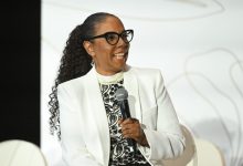 Honey Jam founder Ebonnie Rowe at the Hollywood Reporter Women in Entertainment Canada summit and awards gala on May 29 in Toronto.