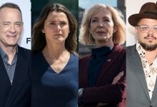 Tom Hanks, Keri Russell and Allison Janney in The Diplomat and Sterlin Harjo