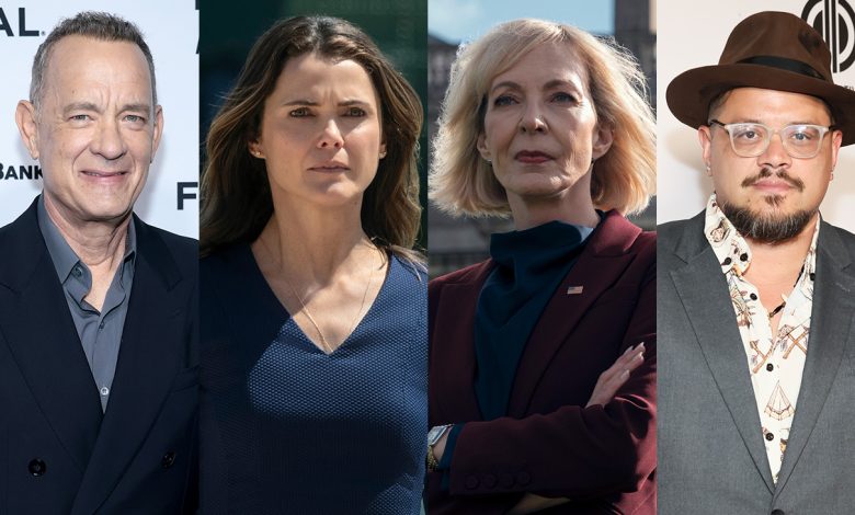 Tom Hanks, Keri Russell and Allison Janney in The Diplomat and Sterlin Harjo